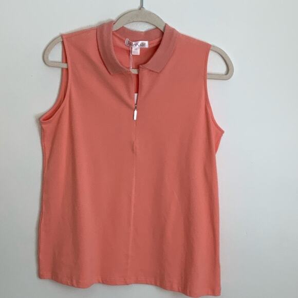 Renuar Sleeveless Peach Polo NWT Medium - Picture 1 of 6